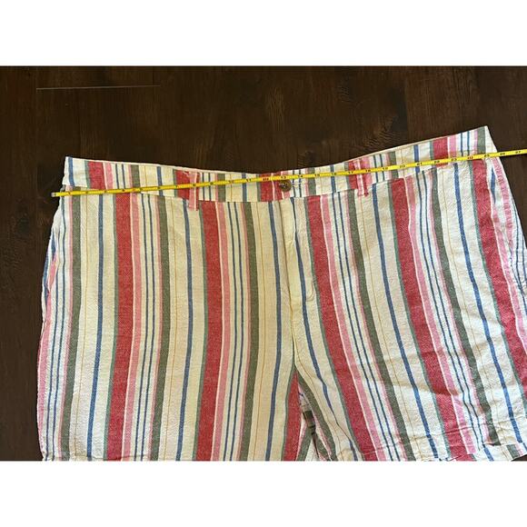 Old Navy Striped Linen Blend Shorts; Woman’s Size 26 Plus 5” Inseam - Picture 2 of 5